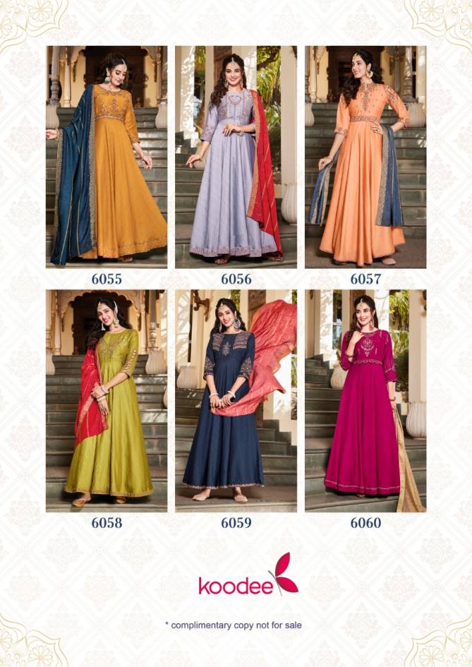 Koodee Sundra 1 Heavy Wedding Wear Long Gown With Dupatta Collection